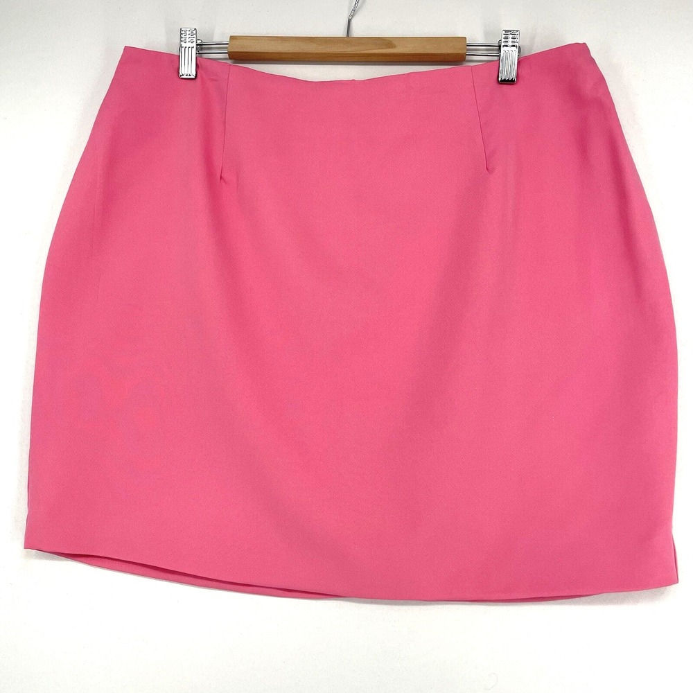 Fashion Nova Pink Pencil Skirt Size 2X Plus Lined Classic Coquette Basic